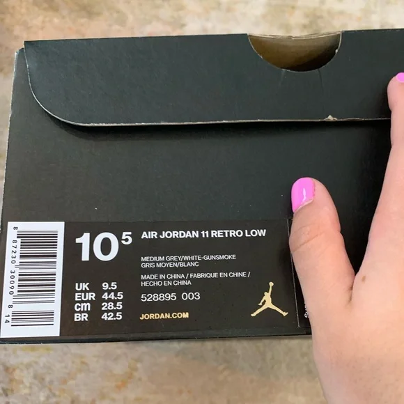 Air Jordan 11 Retro Low 10.5 cool grey/ gun smoke